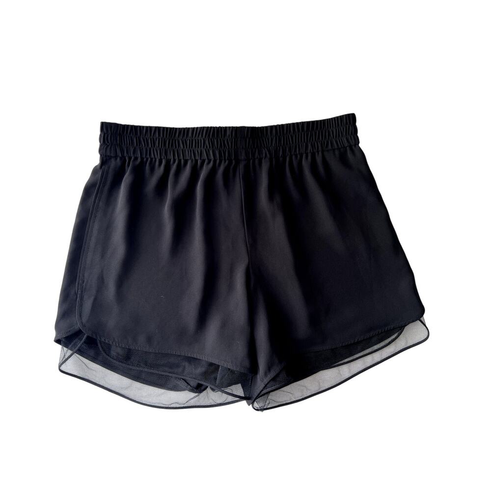 Aritzia Babaton Women's XS Black Lacey Short Shorts LN Lightweight Classic